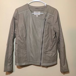 Lucky Brand Jacket Leather/Cotton/Linen Size M